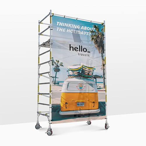Reklaminiai plakatai ant pastolių - 5
