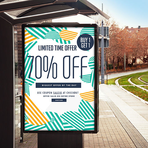 Plakatai autobusų stotelėse - 5