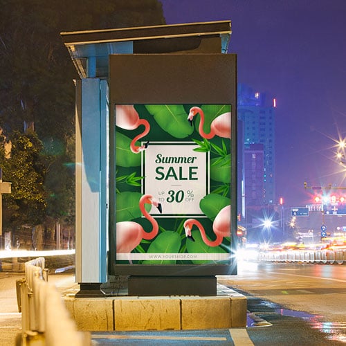 Plakatai autobusų stotelėse - 3